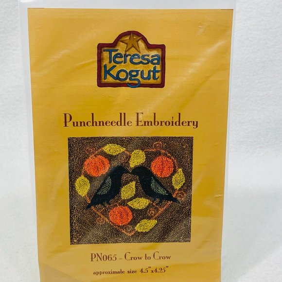Teresa Kogut Punch Needle Embroidery Crow to Crow Pattern - New - Picture 1 of 5